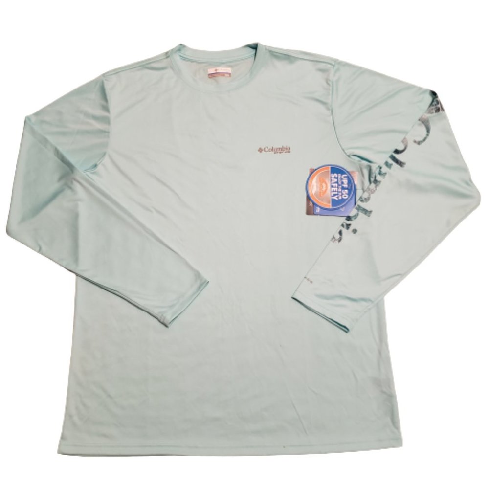 Columbia PFG Realtree MAKO T-Shirt Blue Men's Medium M Terminal Tackle Fishing